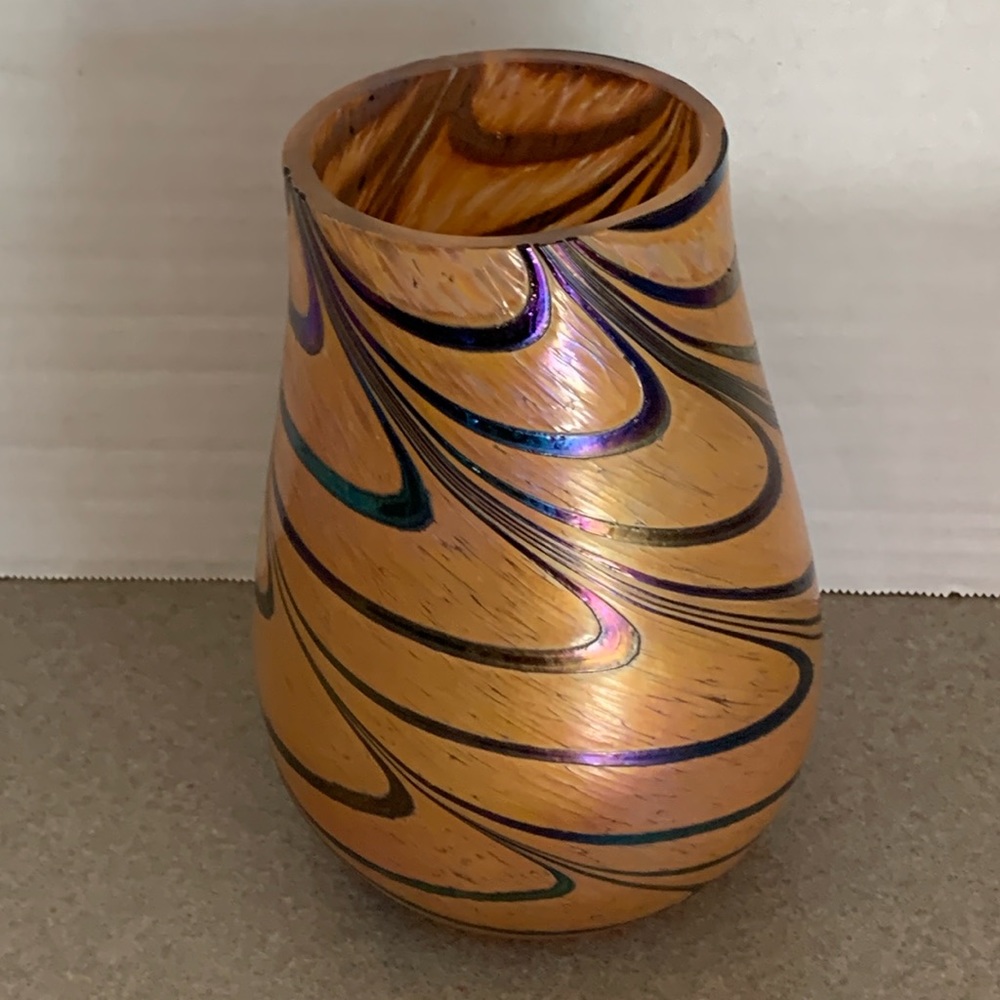 Vintage Teleflora Art Glass Vase